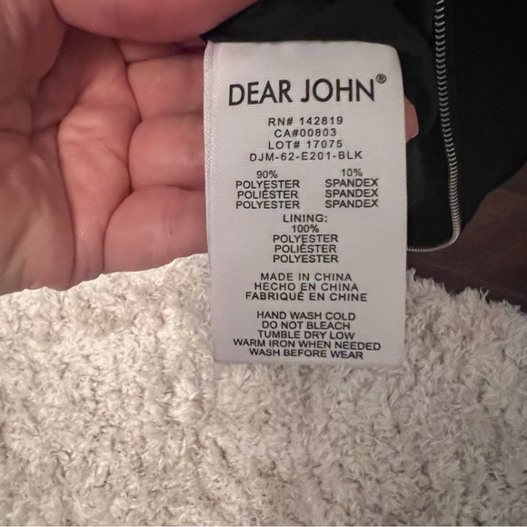 Dear John Studded Boxy Fitted Black Suede Jacket, Size Large - Picture 6 of 6